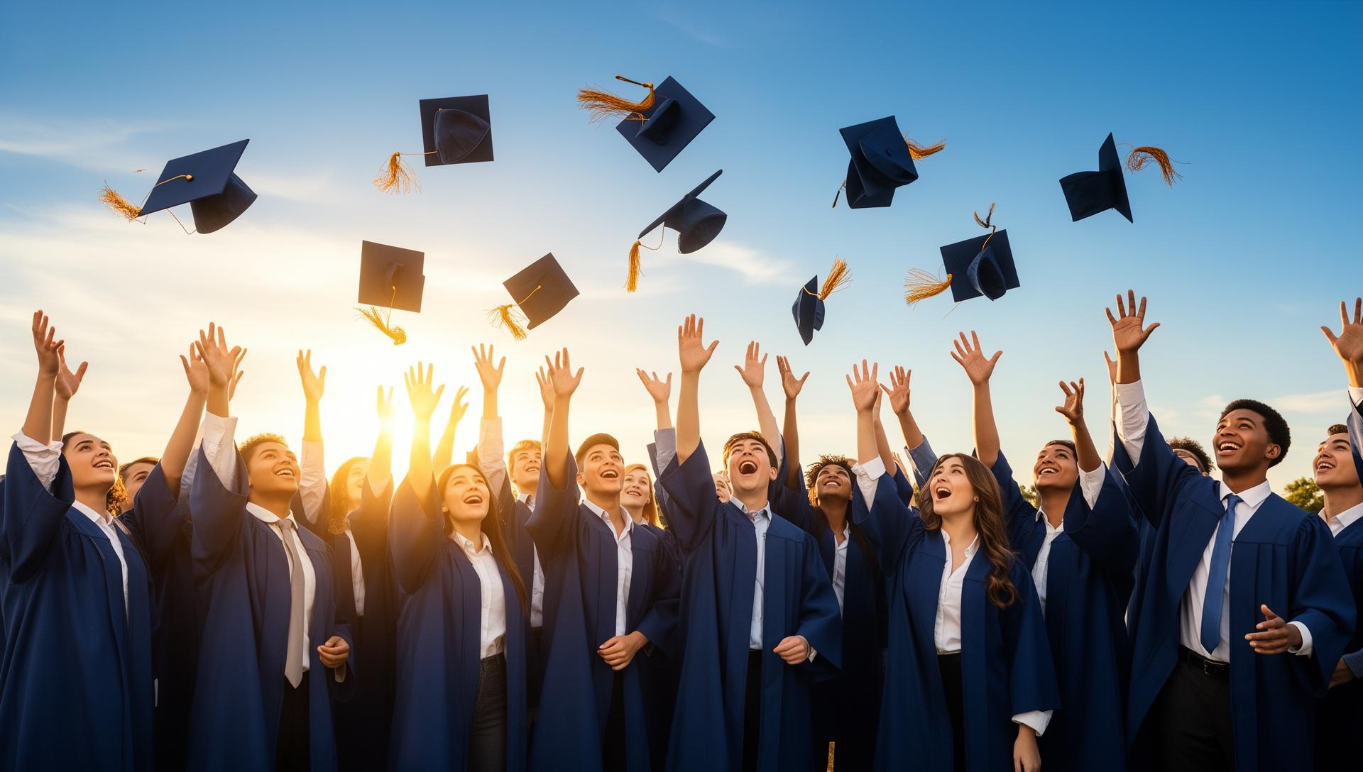 Graduates celebrating the start of their next chapter
